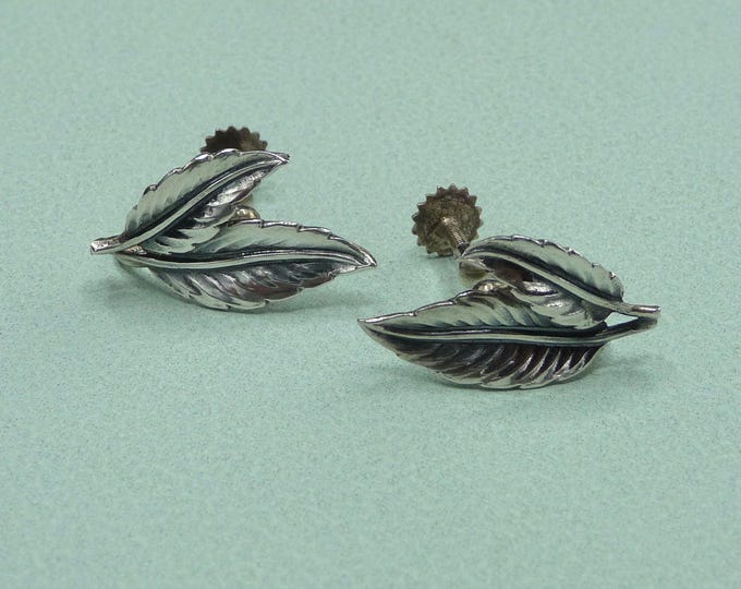 Gustav Dahlgren & Co (Sweden). Silver earrings. 1950s. Vintage.