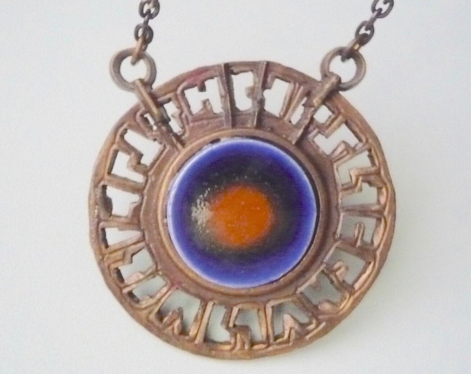 Tyr (Sweden). Bronze and Ceramic Necklace. Vintage.