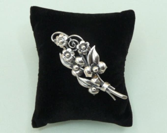 Gustav Dahlgren & Co (Sweden). Silver brooch. 50s. Vintage.