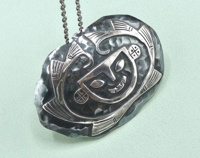 Peru. Vintage Silver Pendant.