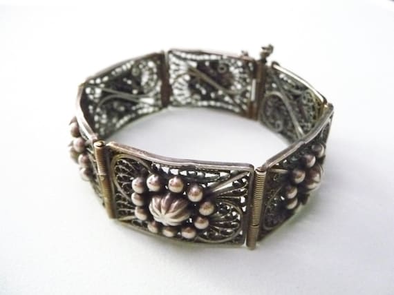 548 Vintage 441 Los Castillo Mexican Silver Bracelet - Etsy