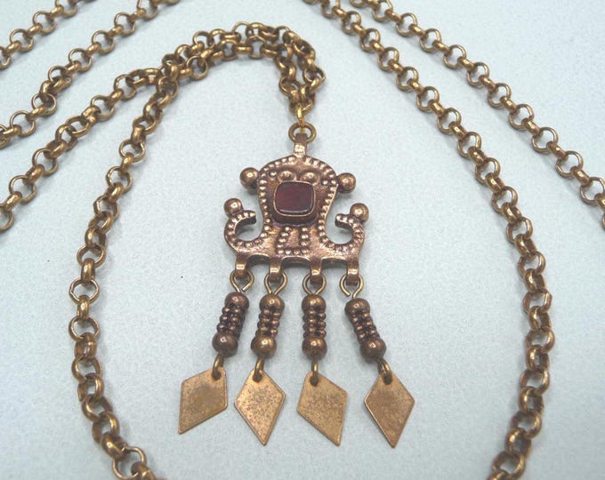 Kalevala Koru (Finland). Bronze and stone necklace. 1970s. Vintage.