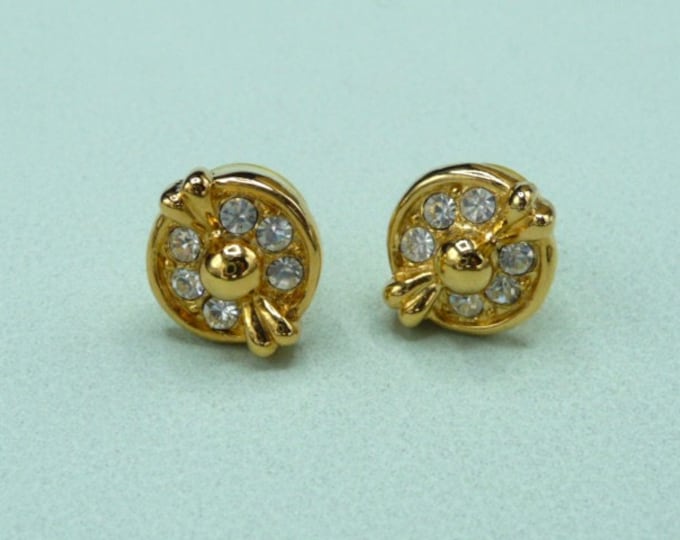 Attwood (Great Britain). Gold plated earrings. 80s. Vintage.