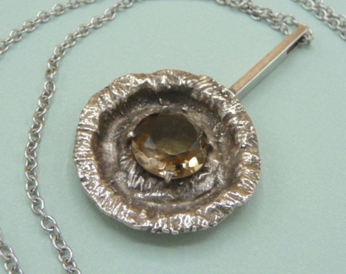 Sweden. Silver and Crystal Pendant. 1968. Vintage.