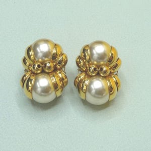 Boucles D'oreilles Vintage Années 80 à Clips - Argenté, émaillées, Alliage