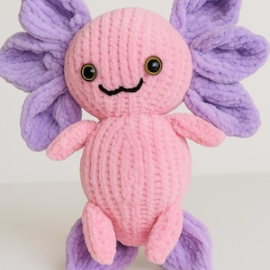 PDF Knitting Pattern Axolotl Inspired Soft Toy Plush 32cm Flutterby Chunky ( Bulky, 12 ply ) Easy quick Download LH014