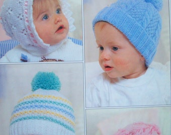 Boys Vintage BALACLAVA HAT HELMET KNITTING PATTERN Age 2-4 DK Sirdar 3171