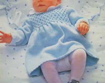 PDF Baby Girls Scalloped Edge Leaf Sweater Jumper Cardigan Knitting Pattern 4 ply 12-24 in Premature 4 years Downloadable vintage 4359