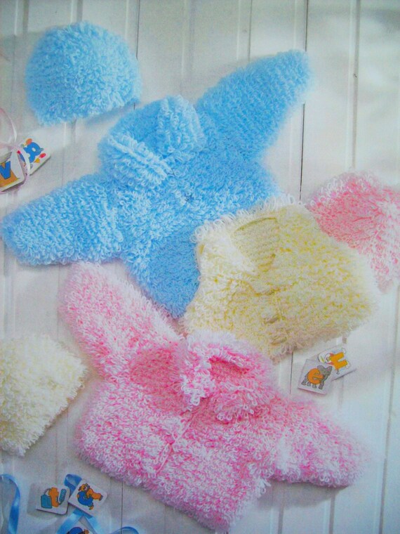 knitted loopy cardigan baby