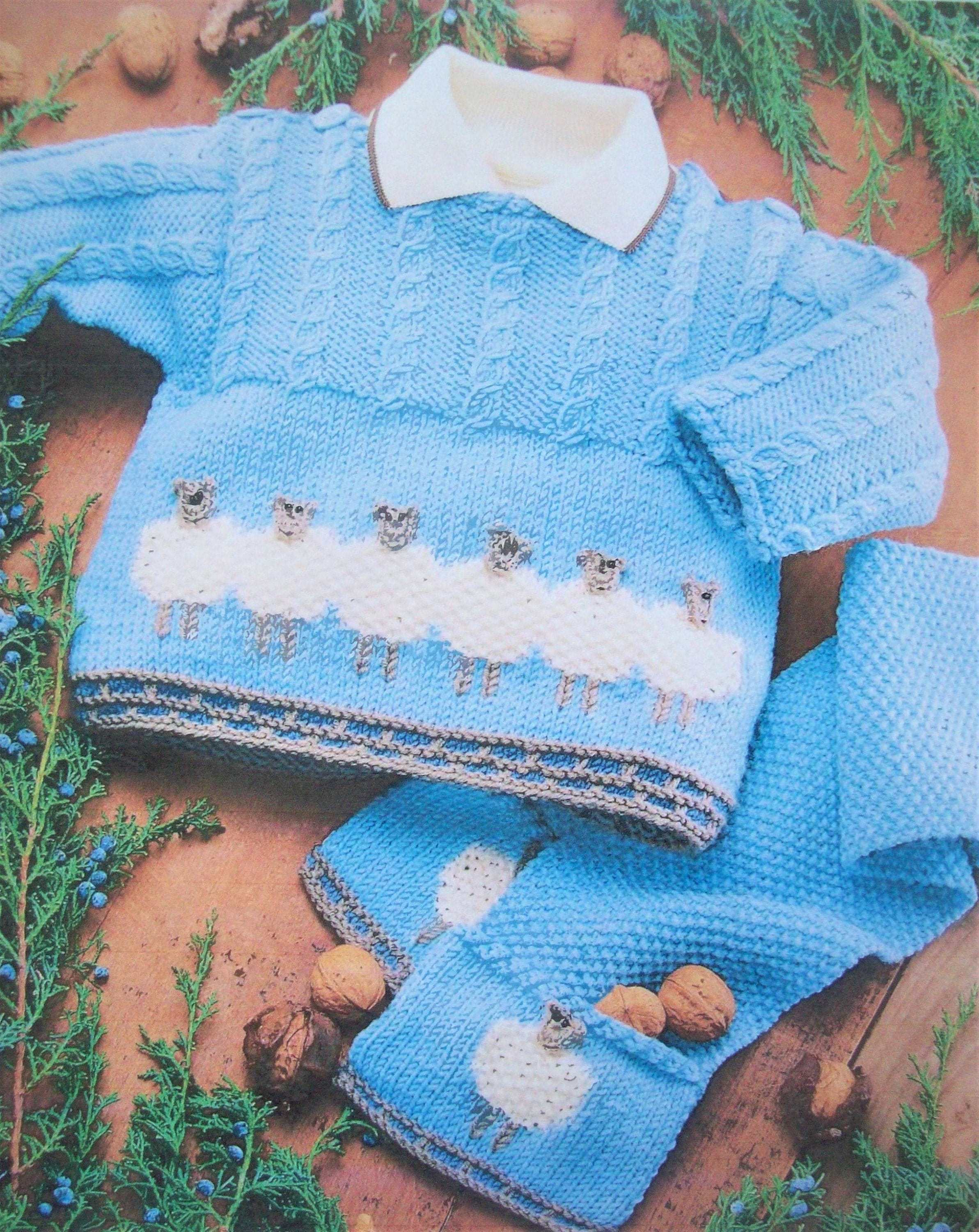 PDF Baby Boys Girls Sheep Sweater Jumper Zip Jacket Cardigan Etsy