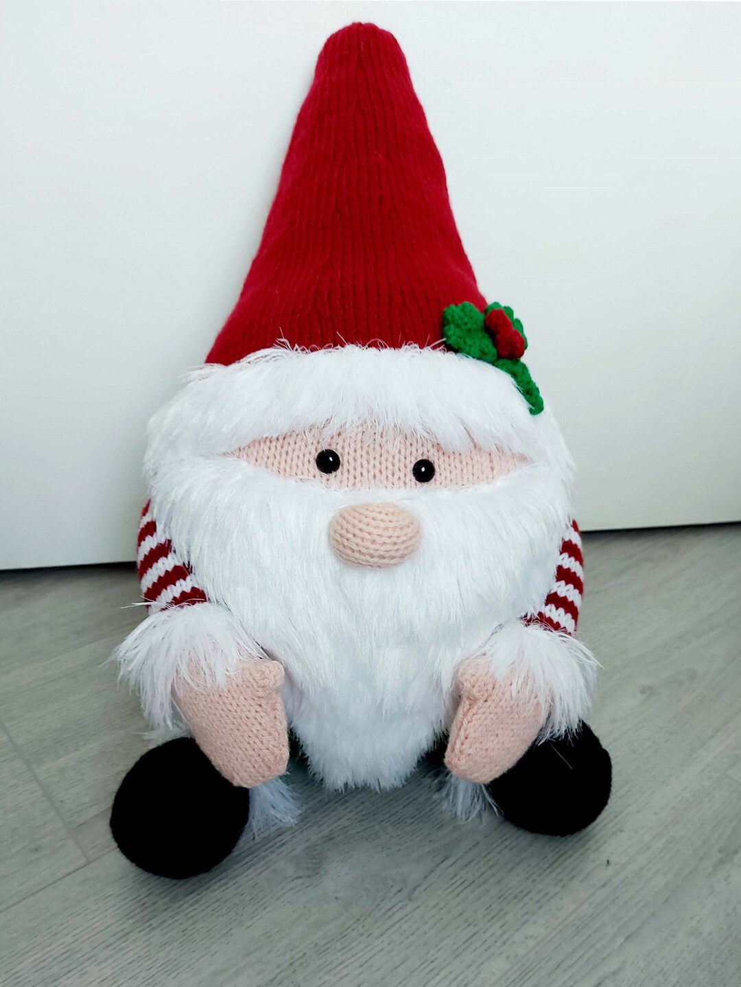 PDF Knitting Pattern Santa Gonk Door Stop Scandinavian Etsy