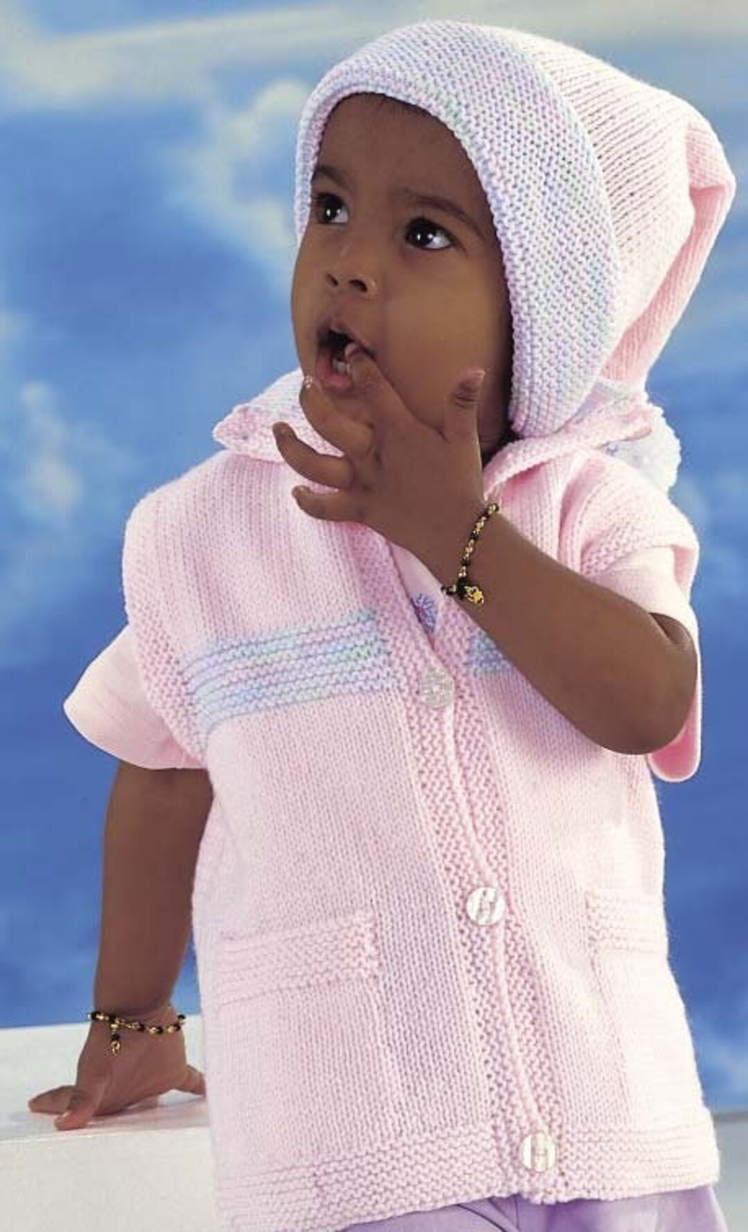 Jacket Gillet Waistcoat Hat Knitting Pattern PDF Baby Girls Boys Childs