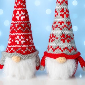 Knitting Pattern PDF Christmas Gonk Fair Isle Hat Gnome Chocolate Orange Cover Easy Knit DK 8ply Festive Holiday Decoration BB080