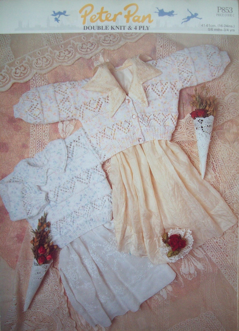 4 BEAUTIFUL BABY//GIRLS BONNETS TO FIT 0-2 YEARS 4-PLY//DK KNITTING PATTERN