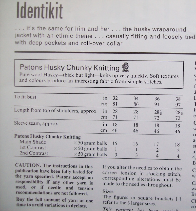 PDF Vintage Mens Ladies Fair Isle Kimono Wrap Over Cardigan Coat Knitting Pattern Chunky 32-38in Downloadable 1421