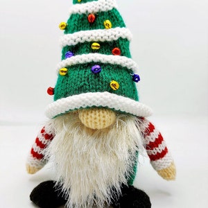 PDF knitting Pattern Santa Tree Gonk Christmas Gnome Toy Ornament & Chocolate Orange Cover DK ( 8 ply ) Scandinavian Xmas LH023