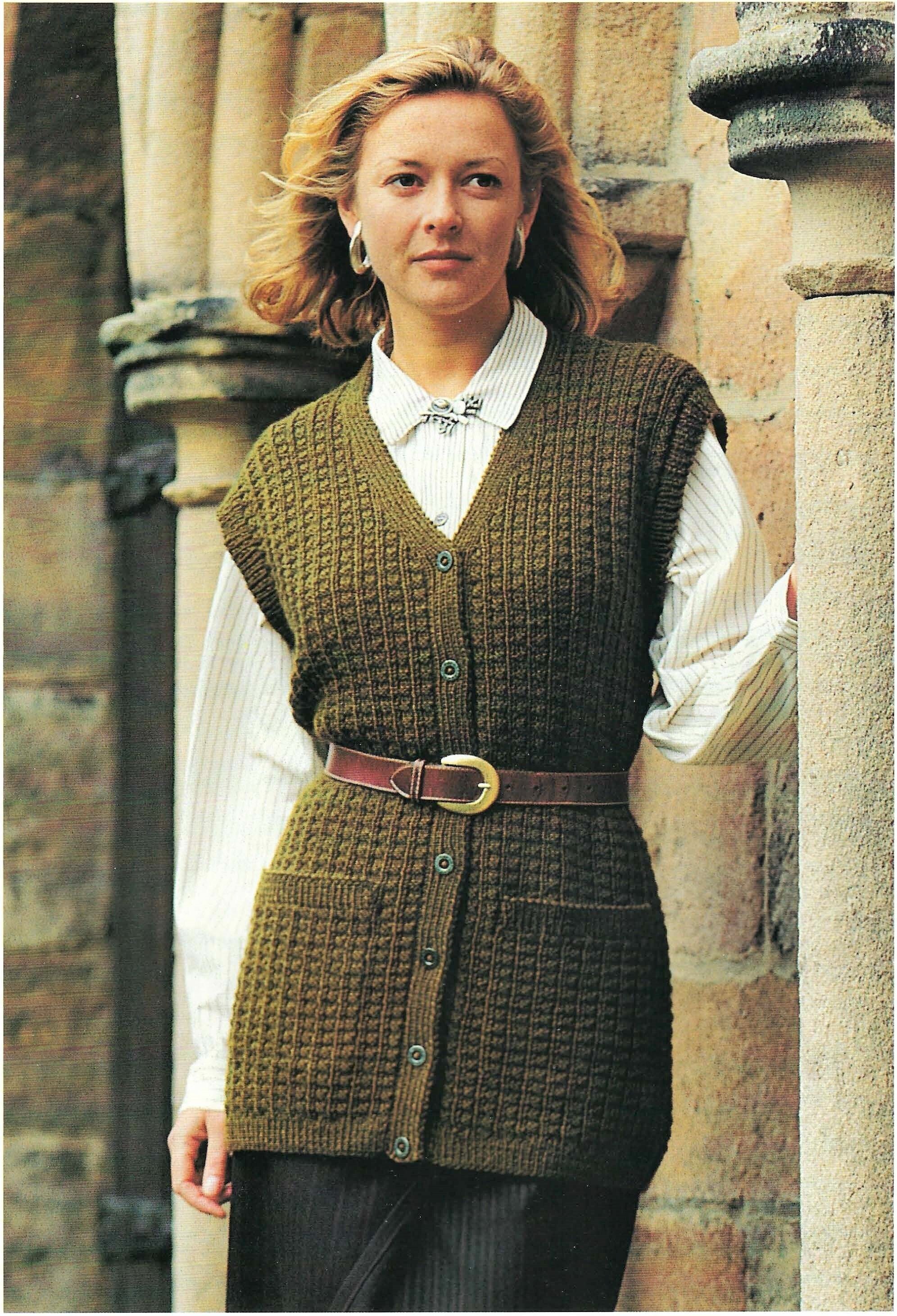 Ladies Long Sleeveless Cardigan Waistcoat With Pockets V Neck - Etsy