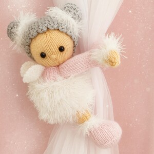 Fairy Curtain Tieback PDF Knitting Pattern Cute Girls Bedroom Nursery Home Decor 24cm DK ( 8 ply ) Tinsel Chunky Pull Backs