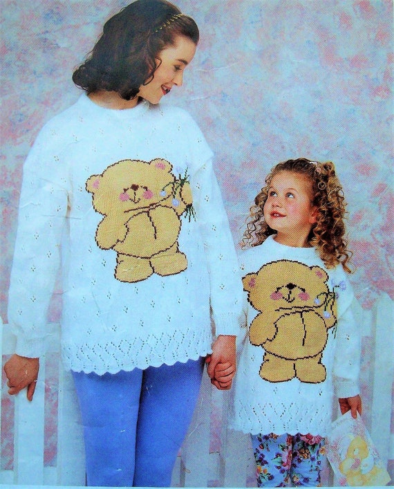 girls teddy bear jumper