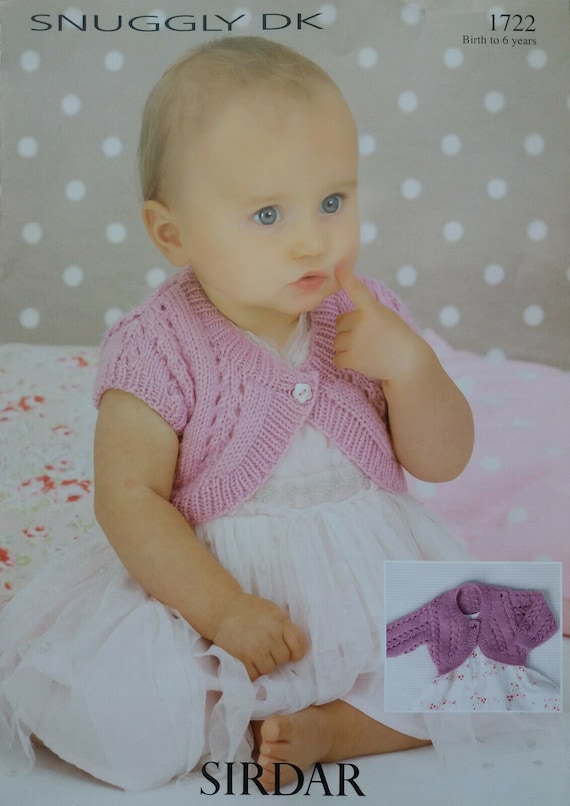 1690 Sirdar Knitting Pattern Baby Boleros Jacket DK Double Knit