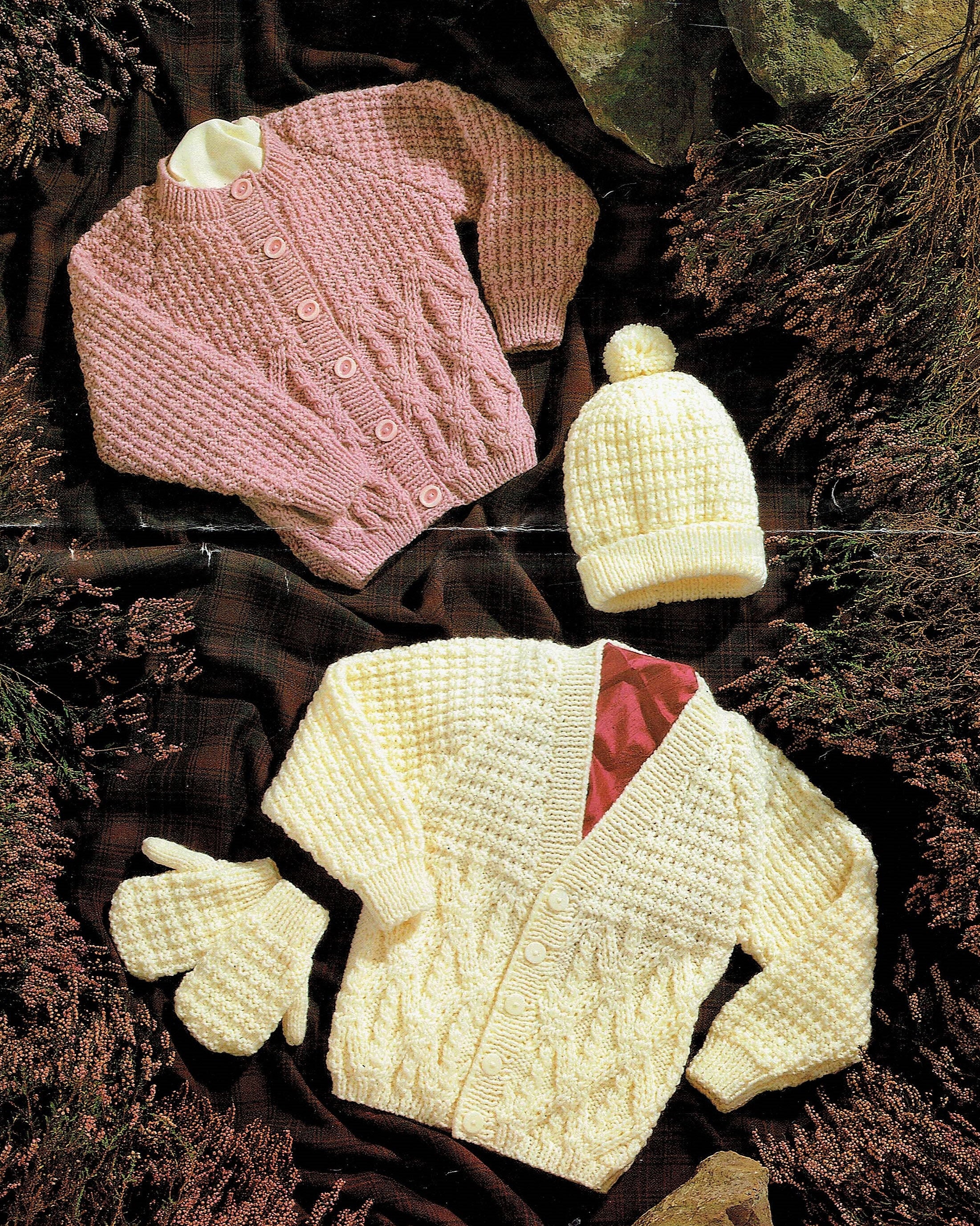 PDF Knitting Pattern Baby Boys Girls Cable Trellis Effect - Etsy