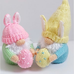 PDF Knitting Pattern Easter Bunny Gonk Gnome Toy Ornament Chocolate Orange Bath Bomb Cover DK ( 8 ply ) Home Decoration BB059