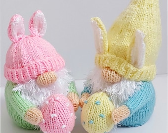 PDF Knitting Pattern Easter Bunny Gonk Gnome Toy Ornament Chocolate Orange Bath Bomb Cover DK ( 8 ply ) Home Decoration BB059