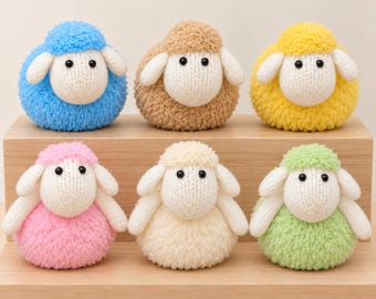 Sheep Chocolate Orange Cover Knitting Pattern PDF Fluffy Easter Lamb Food Cozy DK