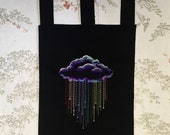 Rainbow cloud hanging wall or pin banner.