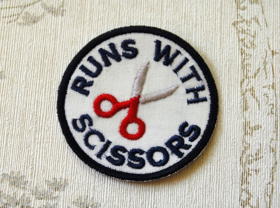 Crafty Merit Badges - Runs with Scissors (Patch)