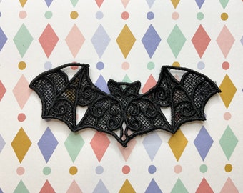 Itty Bitty Bat lacework appliqué.