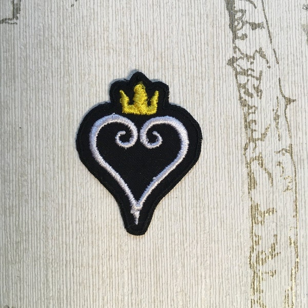 Mini Kingdom Hearts Heartless/Nobody embroidered iron on patch.