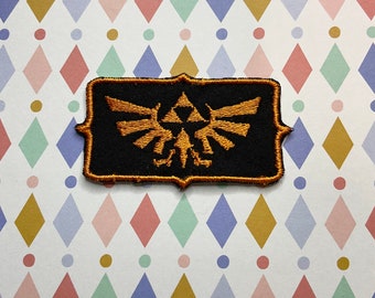 The  Legend of Zelda Crest embroidered iron on/sew on patch.