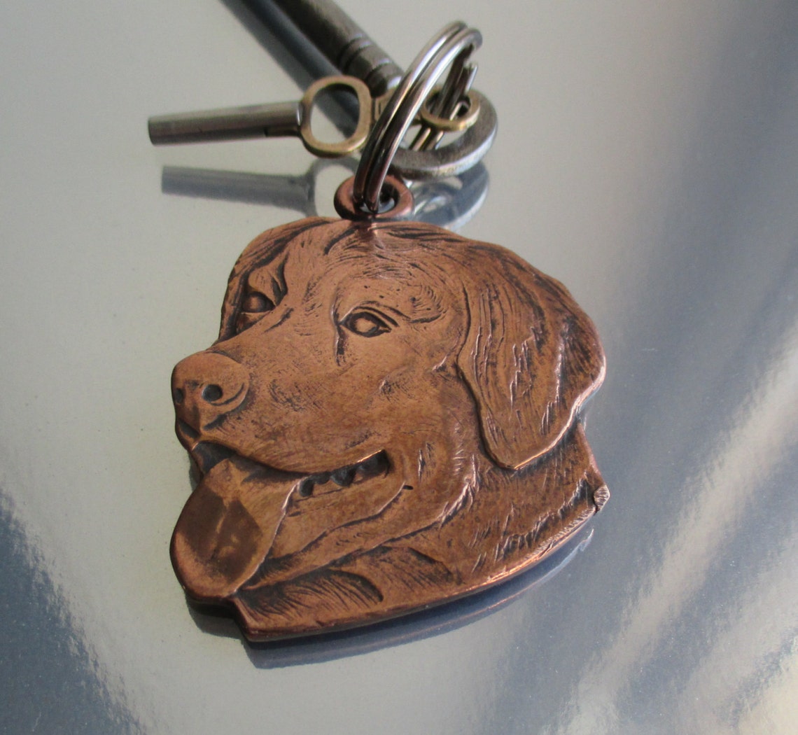 Labrador Retriever Dog Solid Bronze Keyring/keychain or Dog Tag Etsy UK