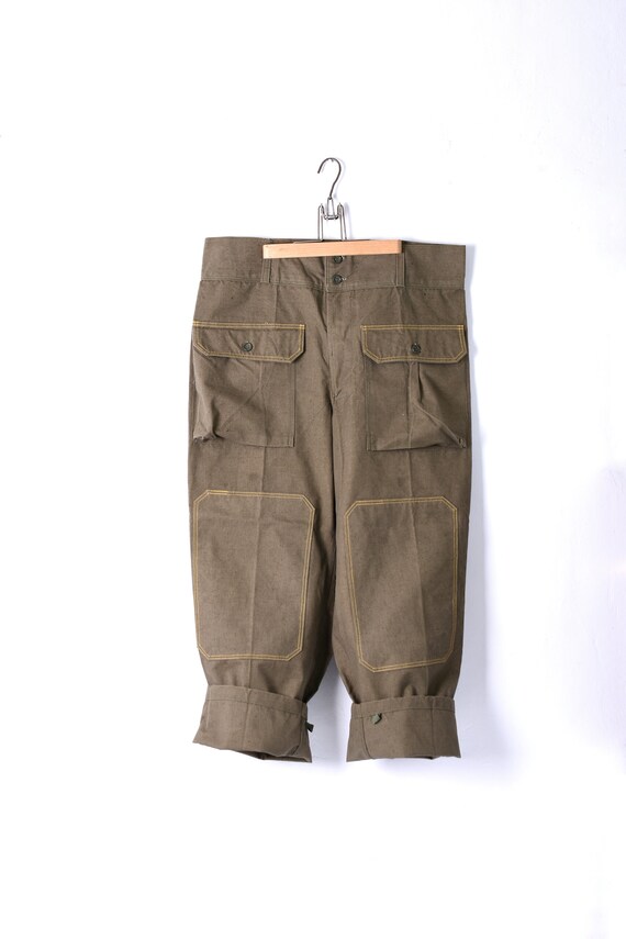 green canvas pants