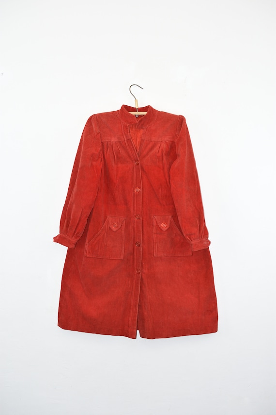vintage corduroy coat, cotton velvet, vintage 70s,