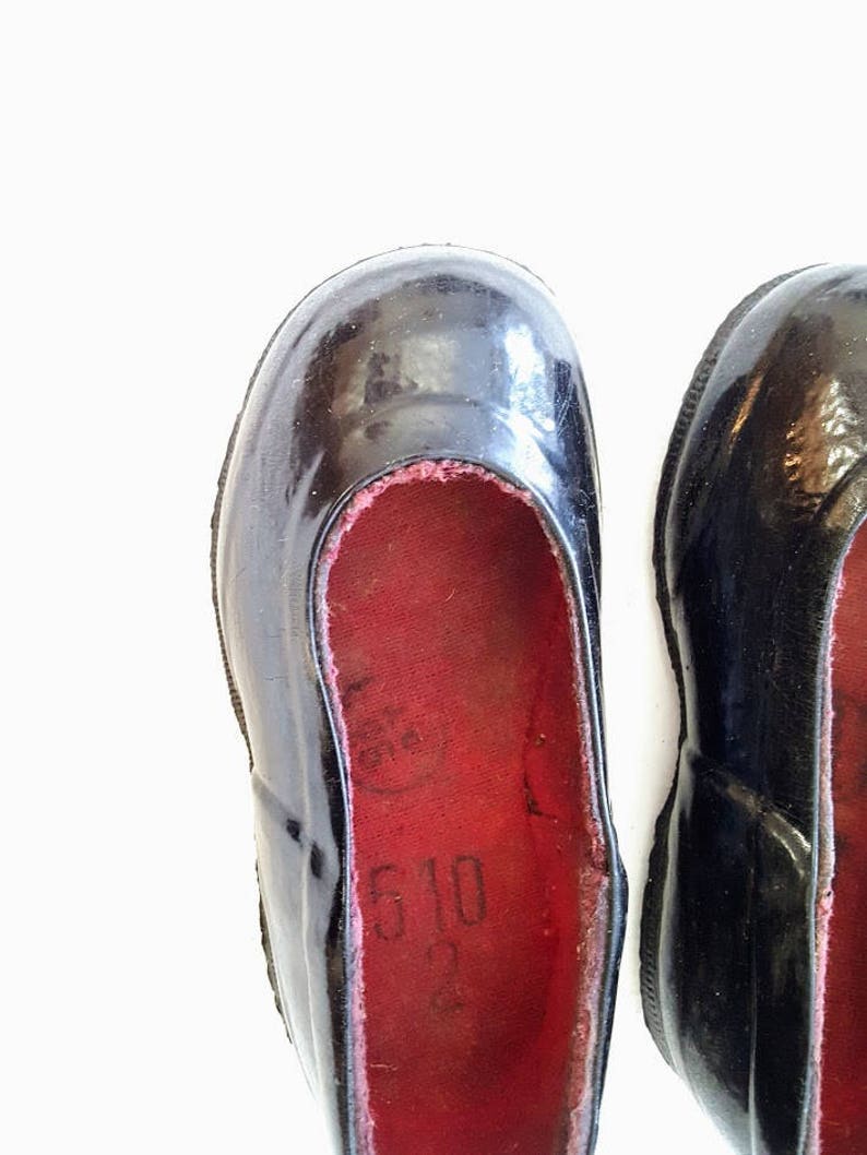 Vintage baby galoshes Baby shoes black color Home Decor Etsy