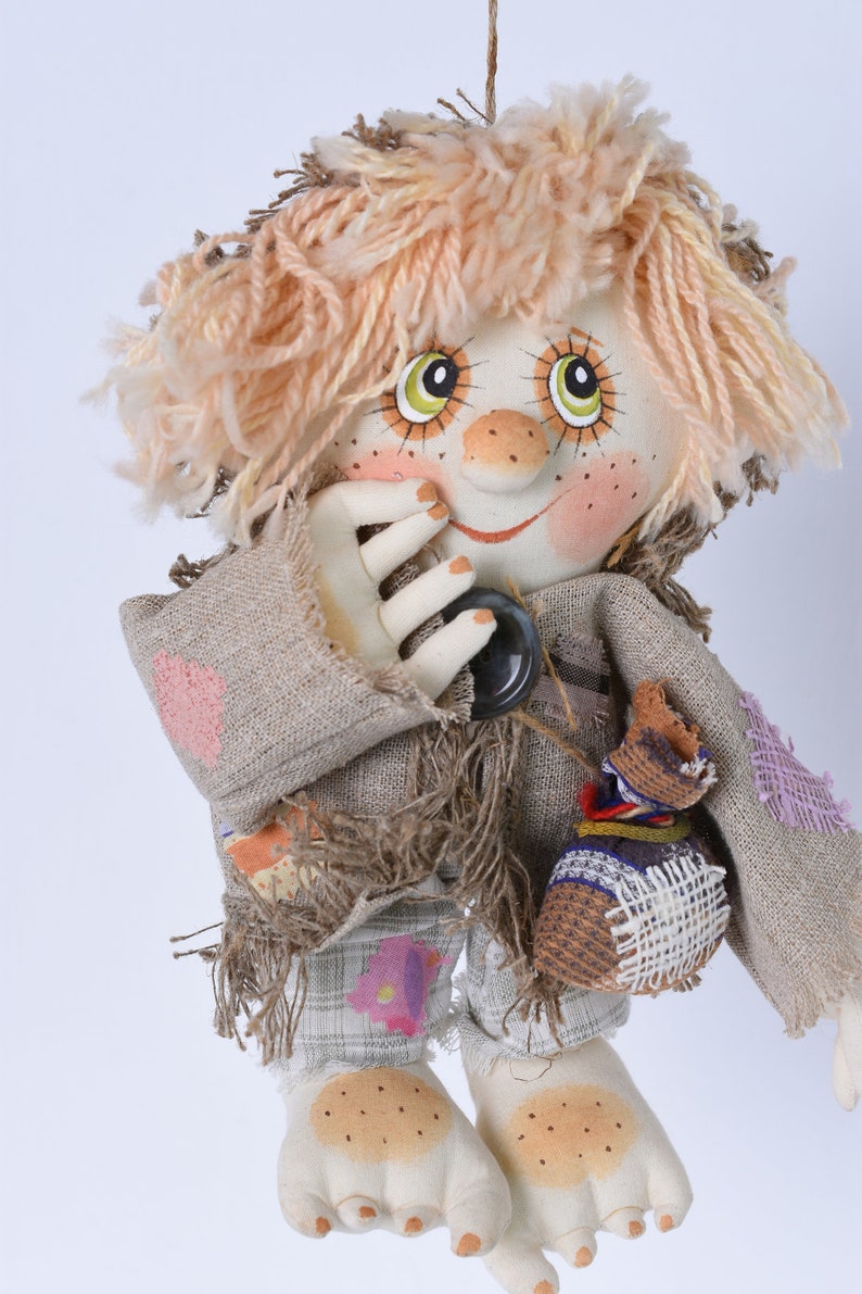 Vintage brownie house elf Christmas gnome Handpainted Etsy