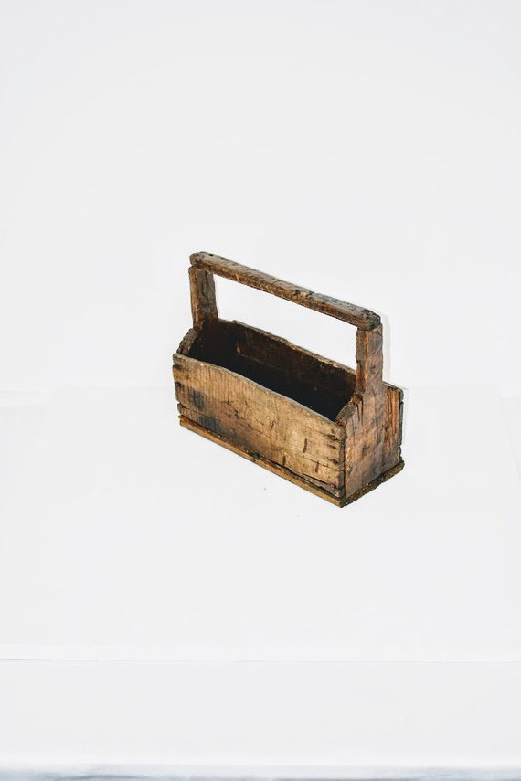 Antique Barn Find Wooden Toolbox Vintage Tool Box Farmhouse Image 0