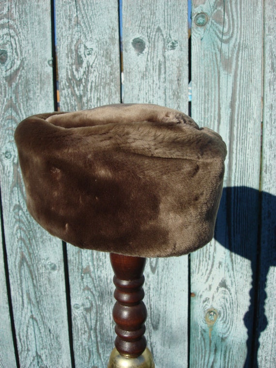Vintage Women artificial mink fur hat, Hat "Pork P