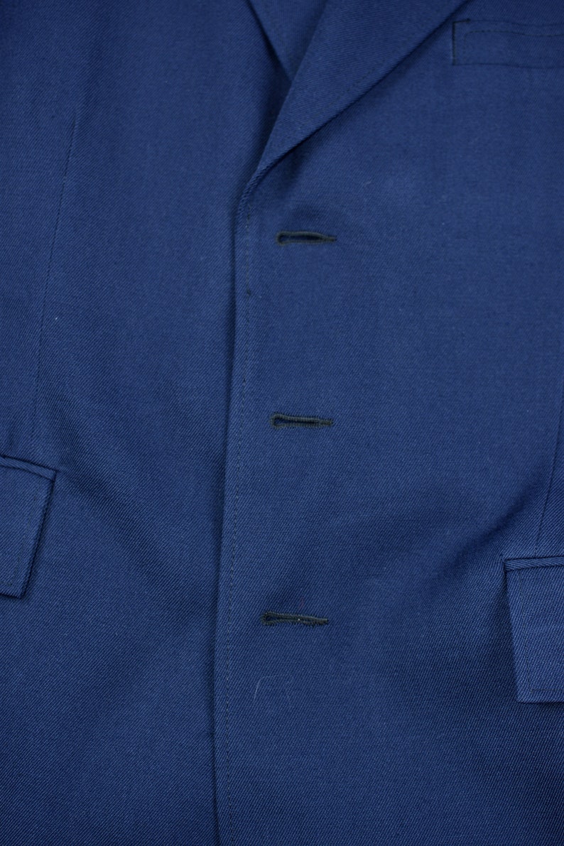 Unused Vintage Blazer Vintage Menswear Work Jacket Blue Uniform Navy Mens Jacket
