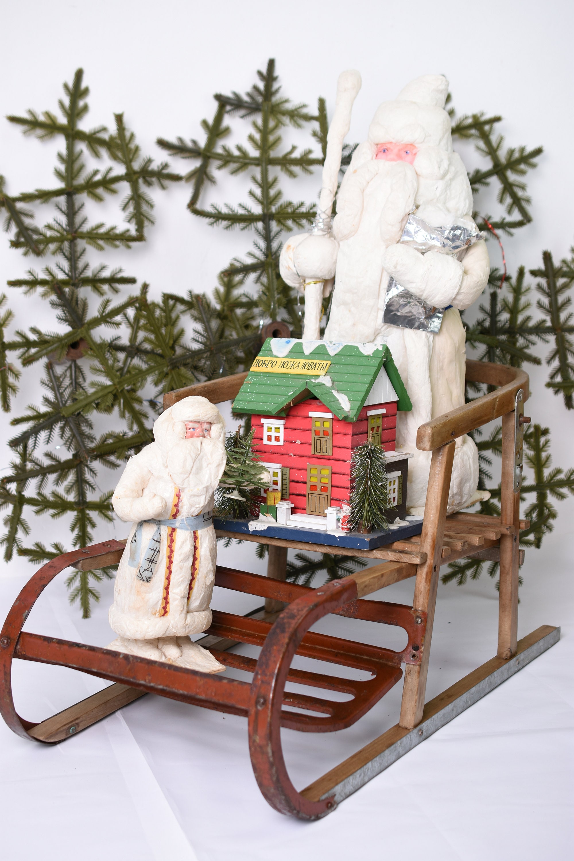 Vintage Wood Sled Christmas Decor Sled Antique Sled Kids  Etsy