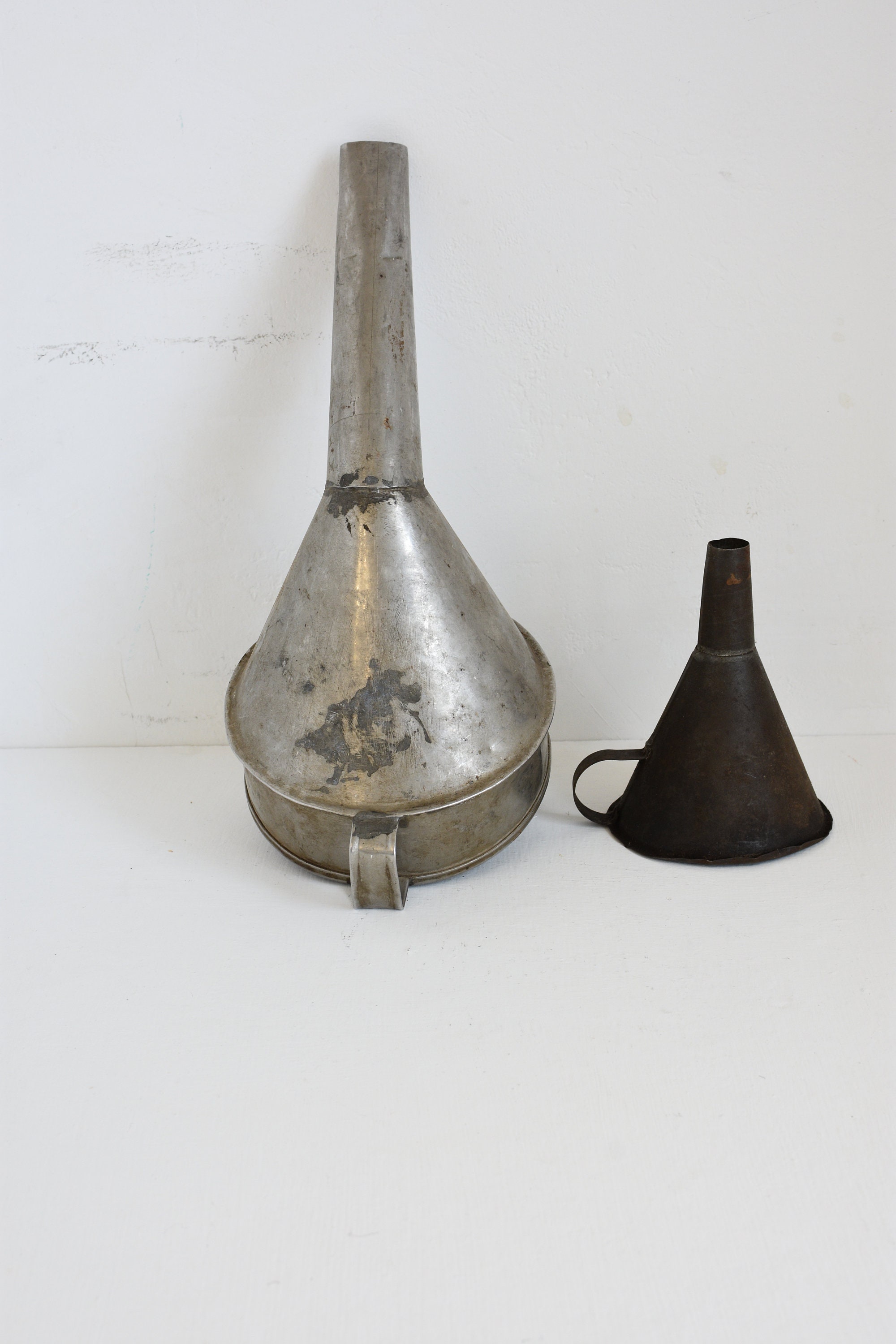 Vintage metal funnel Metal Garage Hanging Loop Farmhouse Etsy