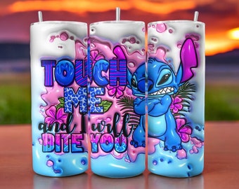 Stitch Tumbler PNG, Stitch Tumbler Wraps Png, 3D Stitch tumbler Png, 3D Stitch wrap Png, Stitch tumbler wrap Png