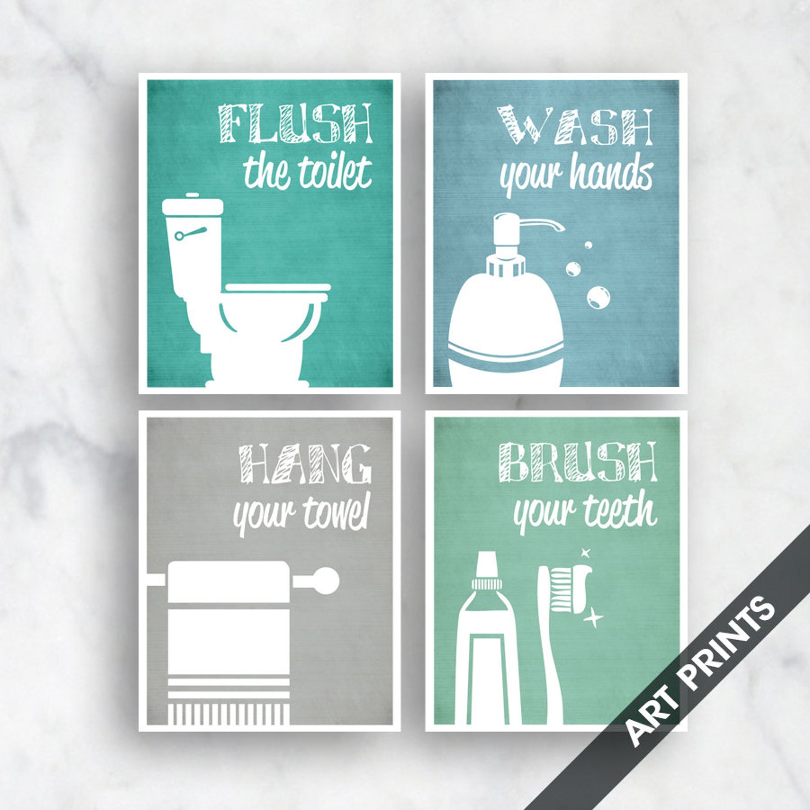 Funny Bathroom Prints Art Print featured in Brushed Steel - Etsy
