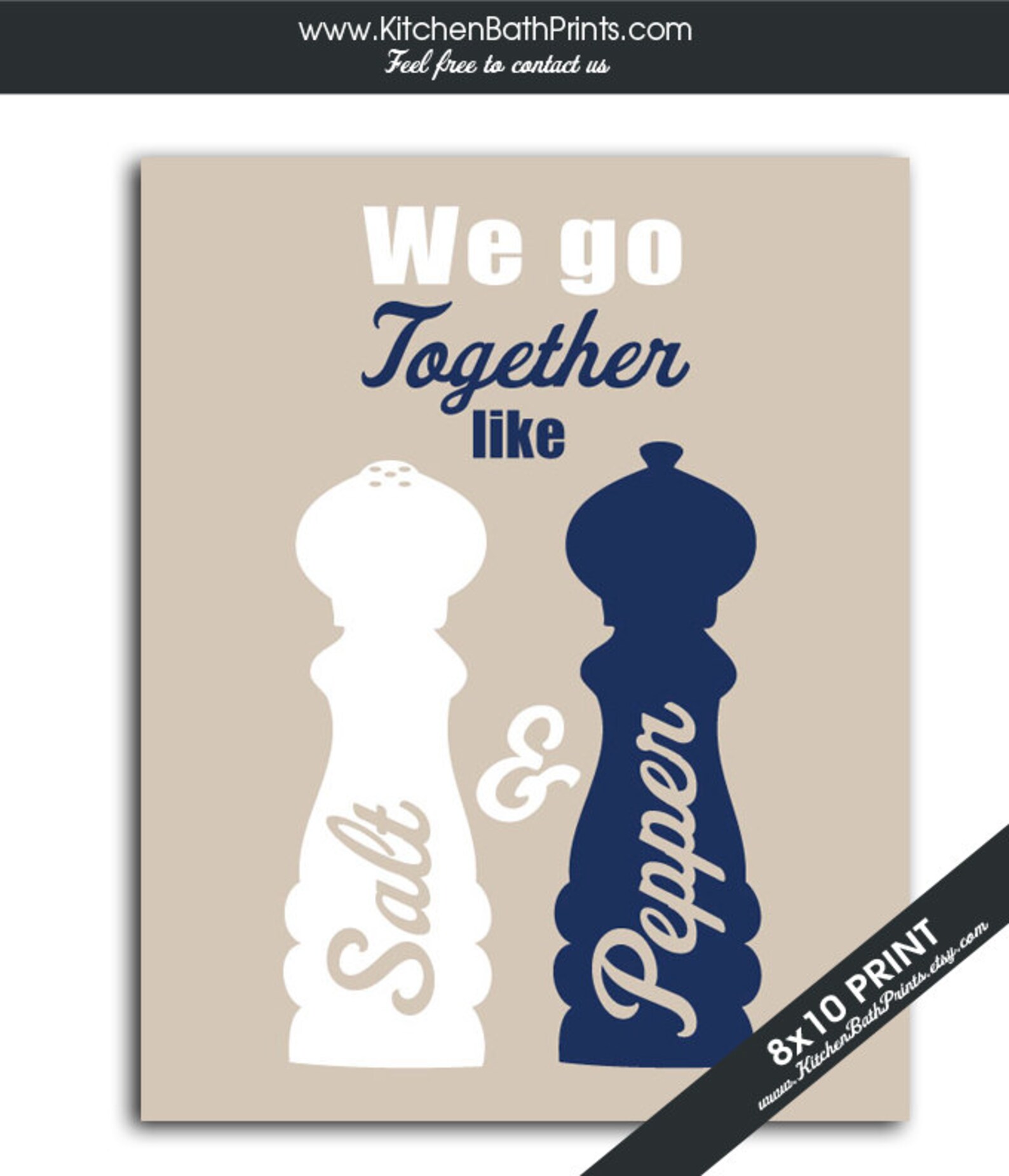 We Go Together Like Salt and Pepper Art Print featured on Etsy