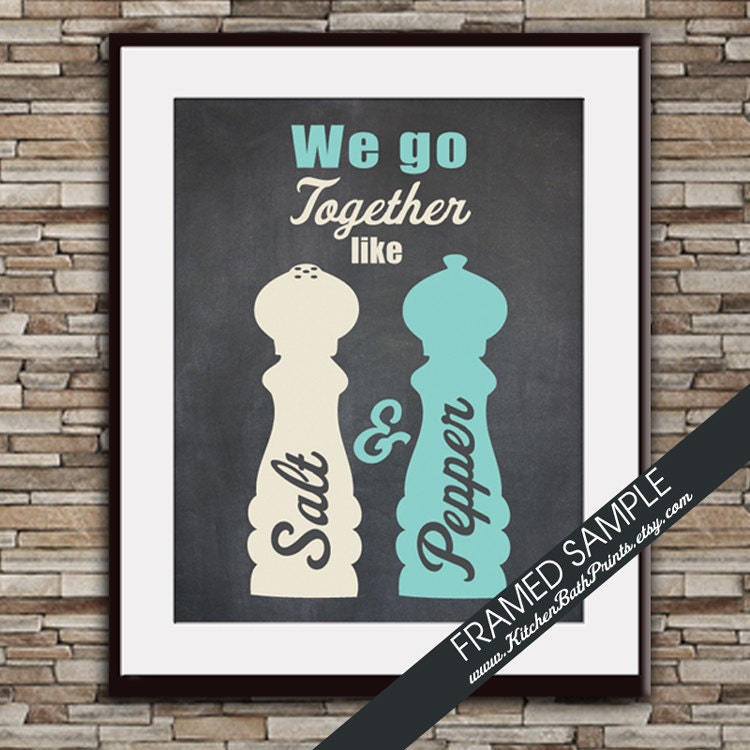We Go Together Like Salt and Pepper Art Print Featured on Etsy