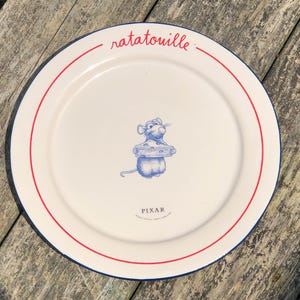 Rae Dunn New Disney Ratatouille 11" Dinner Plate w/ Remy the Mouse No Damage Never Used