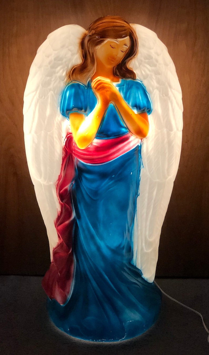 Vintage Christmas Angel Blow Mold General Foam 31 Tall Etsy