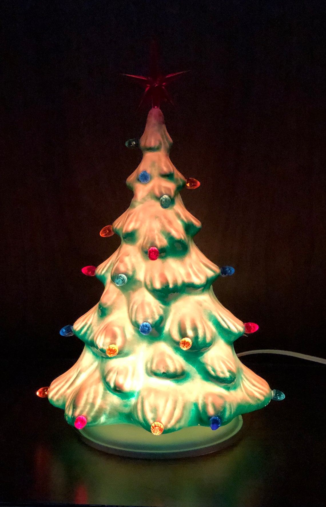 Vintage Blow Mold Christmas Tree Union 16 Tall No Damage Etsy